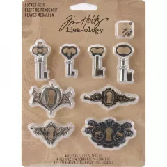 Idea-Ology Metal Locket Keys Keyholes