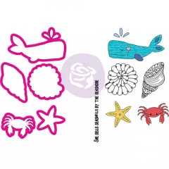 Julie Nutting Stamp and Die Set - Mermaid Kisses Sea Life