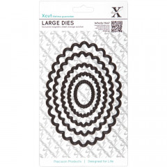 XCut Nesting Dies - Scalloped Oval Large