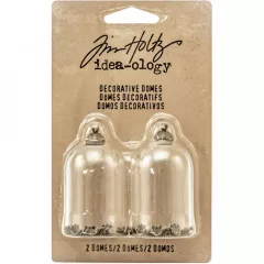 Idea-Ology Decorative Glass Domes Clear W/Antique Brass