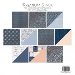 Indigo Kraft and Rose Gold 12x12 Paper Stack