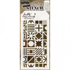 Tim Holtz Layered Stencil - Patchwork Cube