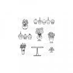 Cling Stamps - Sweet Shoppe Treats