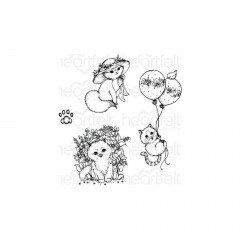 Cling Stamps - Playful Miss Kitty