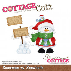 CottageCutz Dies - Snowman W/Snowballs