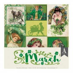 March 12x12 Calendar Paper Pack