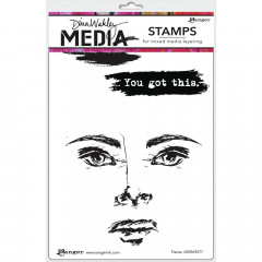 Dina Wakley Media Cling Stamps - Fierce