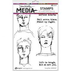 Dina Wakley Media Cling Stamps - Strong Men