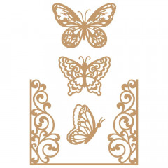 Laser Cut Chipboard - Butterfly Flight