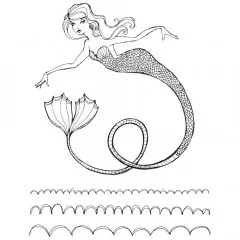 Jane Davenport Clear Stamps - Glorious Mermaid