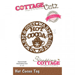 CottageCutz Elites Die - Hot Cocoa Tag