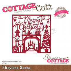 CottageCutz Elites Die - Fireplace Scene