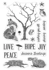 Hero Arts Clear Stamps - Winter Tree and Animals