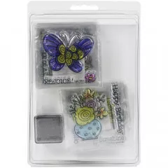 Stampendous Mini Clear Stamp Set - Spring