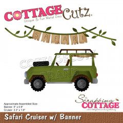 Cottage Cutz Die - Safari Cruiser W/Banner