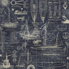 Catch Of The Day Designpapier - Anchors Aweigh