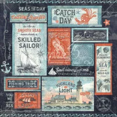 Catch Of The Day Designpapier - Seas The Sunshine