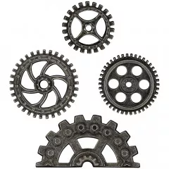 Idea-Ology Metal Industrial Gears - Antique Nickel