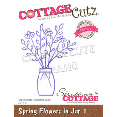 Cottage Cutz Elites Die - Spring Flowers In Jar 1