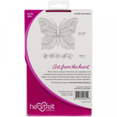 Cling Stamps - Large Floral Butterfly