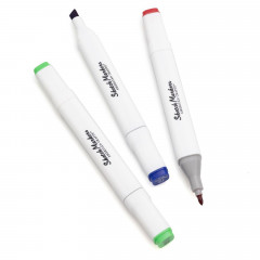 Sketch Markers Dual-Tip Alcohol Marker - Assorted Colors (12)