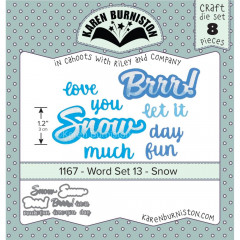 Karen Burniston Die - Word Set 13 - Snow