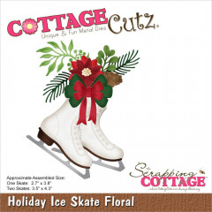 Cottage Cutz Die - Holiday Ice Skate Floral