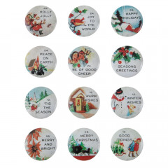 Idea-Ology Quote Flair Buttons - Christmas