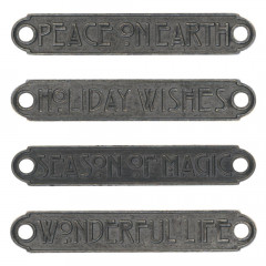 Idea-Ology Metal Word Plaques - Christmas