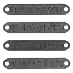 Idea-Ology Metal Word Plaques - Christmas