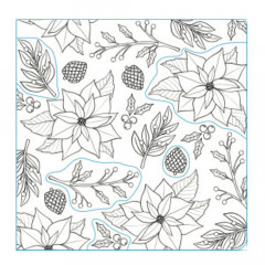 Simon Hurley Cling Stamps - Festive Florals