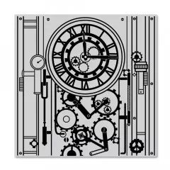 Hero Arts Cling Stamps - Gear Clock Bold Prints