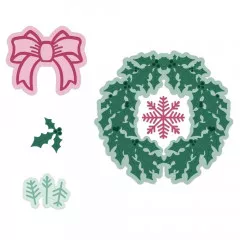 Cut and Emboss Die - Seasonal Wreath