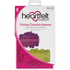 Cut and Emboss Die - Vining Clematis Banner Cut and Emboss Die - Vining Clematis Banner