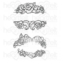 Cling Stamps - Elegant Rose Banner