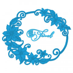 Cut and Emboss Die - Oval Floral Frame