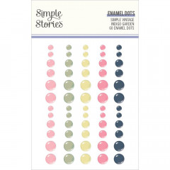 Simple Stories Enamel Dots - Indigo Garden