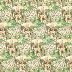 Wild and Free Designpapier - Savanna Babies