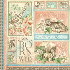 Wild and Free Designpapier - Born To be Wild