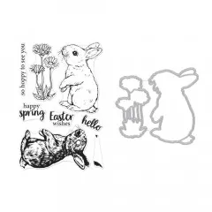 Hero Arts Clear Stamps and Die Combo - Layering Bunny