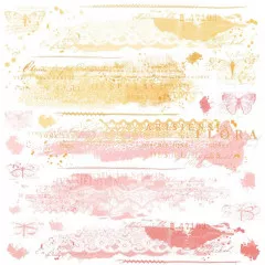 12x12 Rub-On Transfer Sheet - Strawberry Lemonade