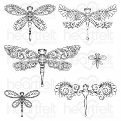 Cling Stamps - Decorative Dragonfly