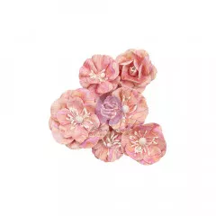 Mulberry Paper Flower - Marbled With Love Strawberry Milkshake