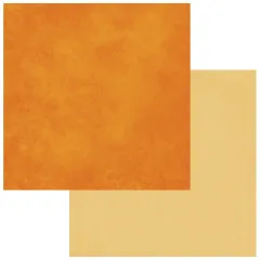 Doppelseitiges Unipapier in Kürbisorange mit Rückseite in Goldgelb