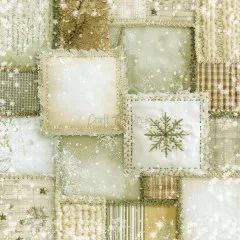 Detailansicht Scrapbooking-Papier Spirit of Christmas in Mint und Beige