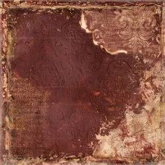 Doppelseitiges Scrapbooking Papier in Dunkelrot mit Ornament-Muster