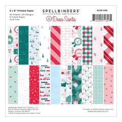 Verpackung des 6x6-Papierblocks mit 40 Bogen in 20 weihnachtlichen Designs