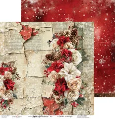 Zweiter Bogen des Spirit of Christmas Papierblocks mit floralem Muster