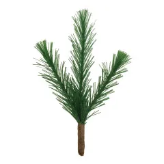 Einzelner Tim Holtz Pine Stem - grüner Tannenzweig mit braunem Drahtrahmen, ca. 6,4 cm hoch