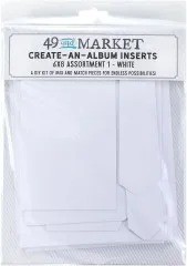 Weißes Create-an-Album-Einlegeblätter-Sortiment im Format 6x8 Zoll